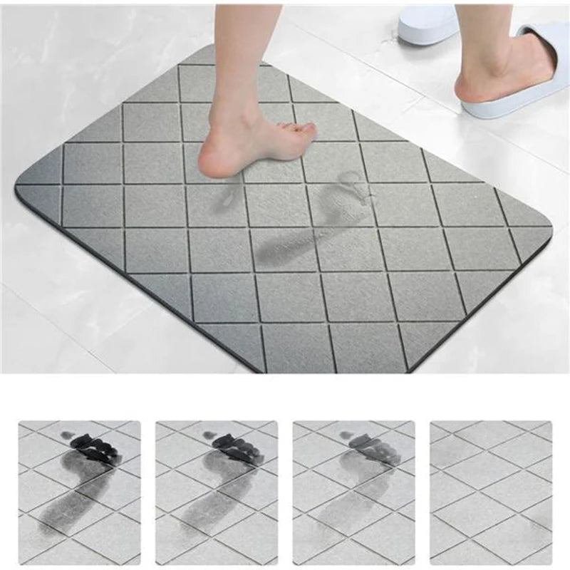 Tapis de bain en terre de diatomées, doux