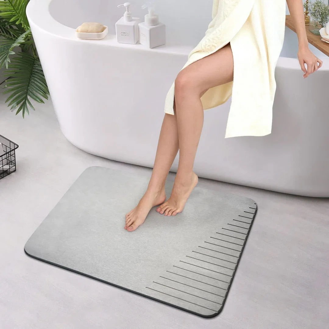 Tapis de bain en terre de diatomées, doux