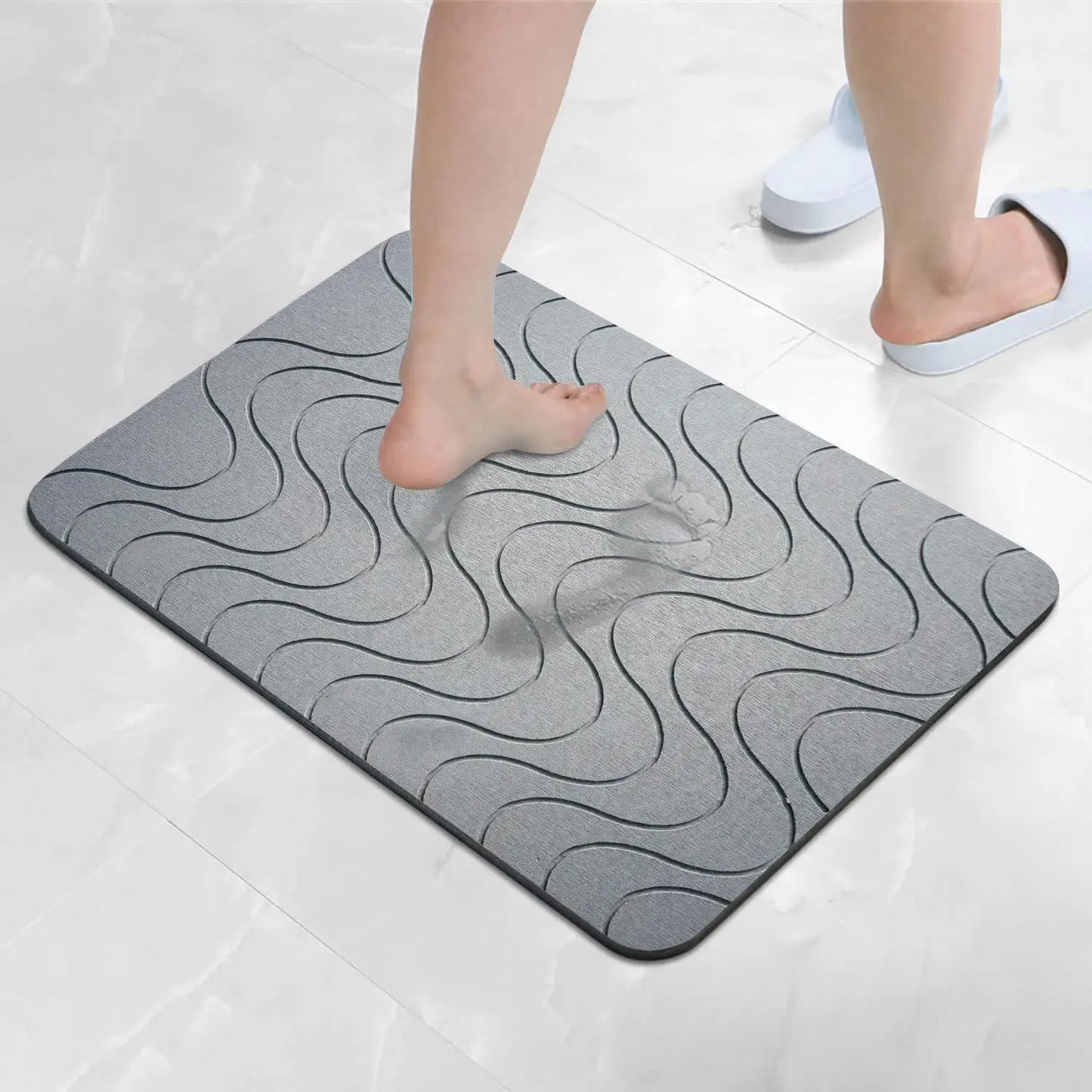 Tapis de bain en terre de diatomées, doux